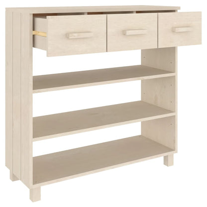 Konsolbord HAMAR honningbrun 90x35x90 cm massiv fyrretræ