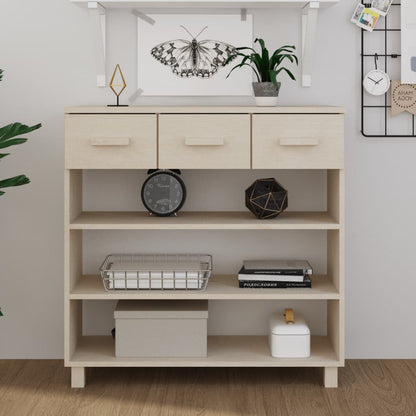 Konsolbord HAMAR honningbrun 90x35x90 cm massiv fyrretræ