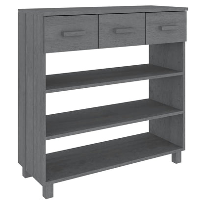 Konsolbord HAMAR mørkegrå 90x35x90 cm massiv fyrretræ