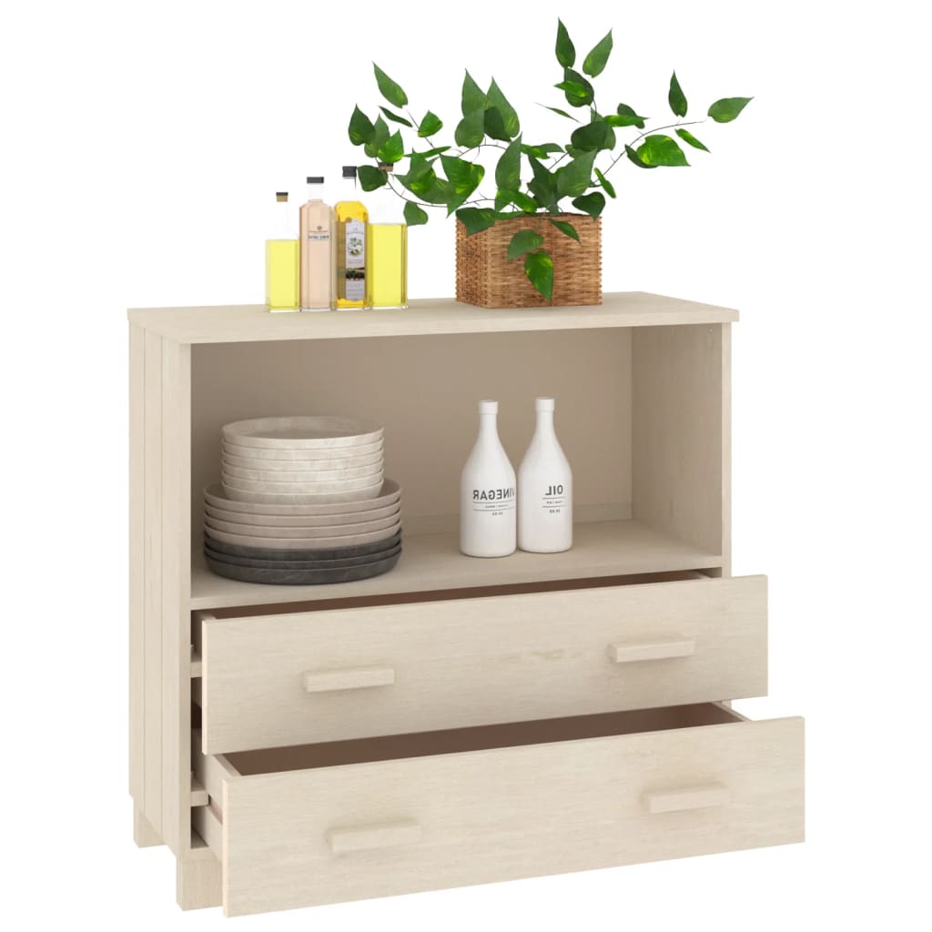 Skænk HAMAR honningbrun 85x35x80 cm massiv fyrretræ