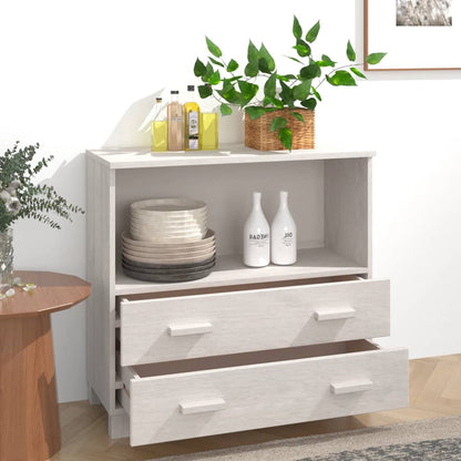 Skænk HAMAR Hvid 85x35x80 cm Massiv Fyr