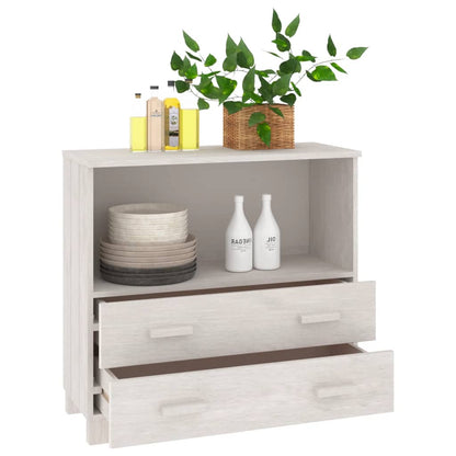 Skænk HAMAR Hvid 85x35x80 cm Massiv Fyr