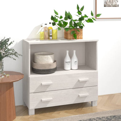 Skænk HAMAR Hvid 85x35x80 cm Massiv Fyr