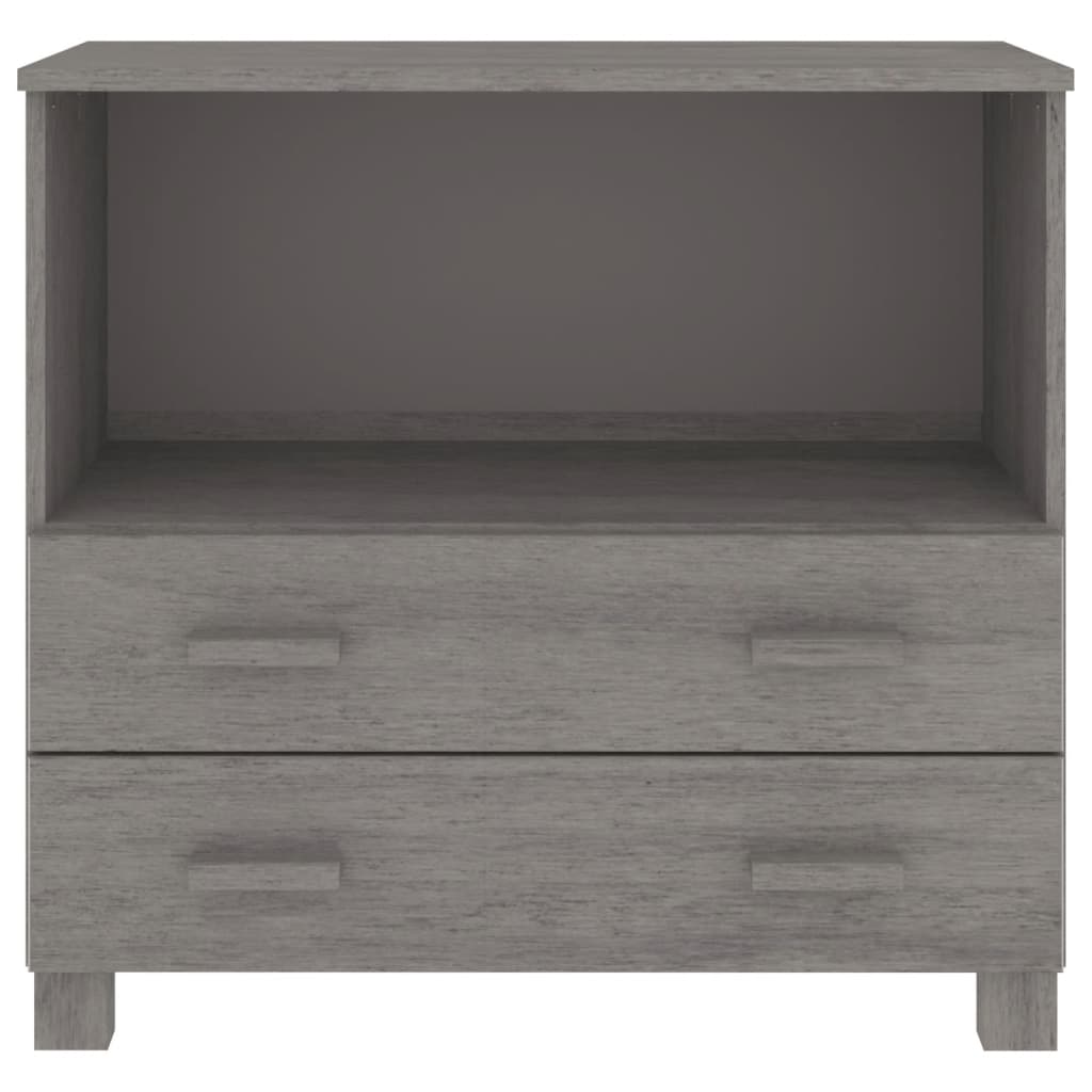 Skænk HAMAR Lysegrå 85x35x80 cm Massiv Fyr