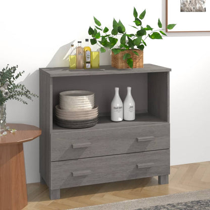 Skænk HAMAR Lysegrå 85x35x80 cm Massiv Fyr