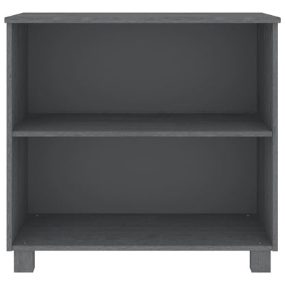 Sideboard HAMAR Dunkelgrau 85x35x80 cm Massivholz Kiefer