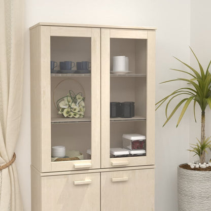 Highboard top HAMAR honningbrun 85x35x100 cm massivt træ