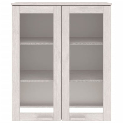 Highboard-Oberteil HAMAR Weiß 85x35x100 cm Massivholz