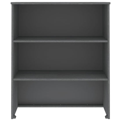 Highboard-Oberteil HAMAR Dunkelgrau 85x35x100 cm Massivholz