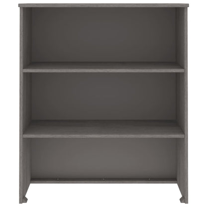 Highboard-Oberteil HAMAR Hellgrau 85x35x100 cm Massivholz