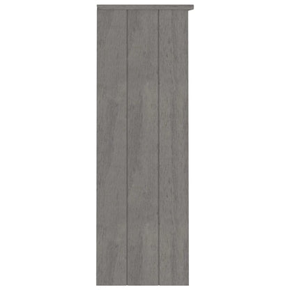 Highboard-Oberteil HAMAR Hellgrau 85x35x100 cm Massivholz