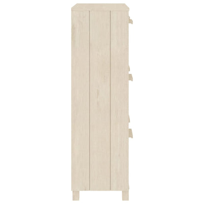 Schuhschrank HAMAR Honigbraun 59,5x35x117 cm Massivholz Kiefer
