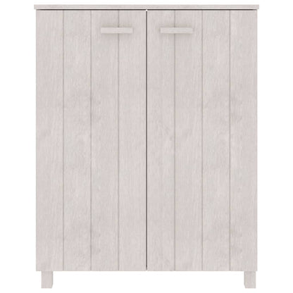 Schuhschrank HAMAR Weiß 85x40x108 cm Massivholz Kiefer