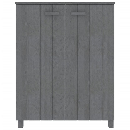 Schuhschrank HAMAR Dunkelgrau 85x40x108 cm Massivholz Kiefer