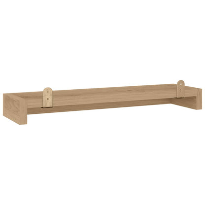 Wandregale 2 Stk. 60x15x4 cm Massivholz Teak