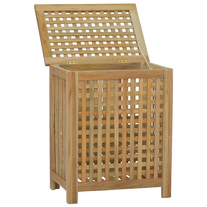 Wäschebehälter 50x35x60 cm Massivholz Teak