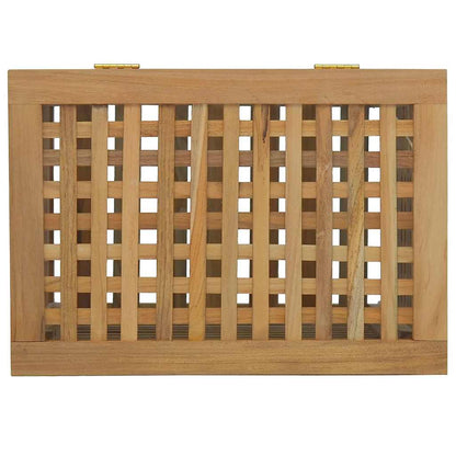 Wäschebehälter 50x35x60 cm Massivholz Teak