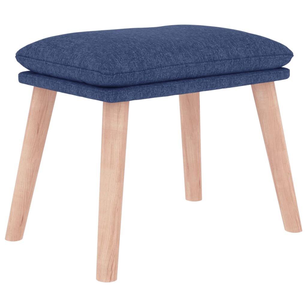Fußhocker Blau 45x29,5x35 cm Stoff