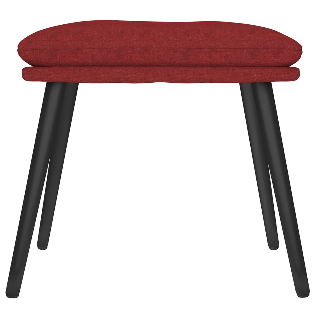 Fußhocker Weinrot 45x29,5x35 cm Stoff