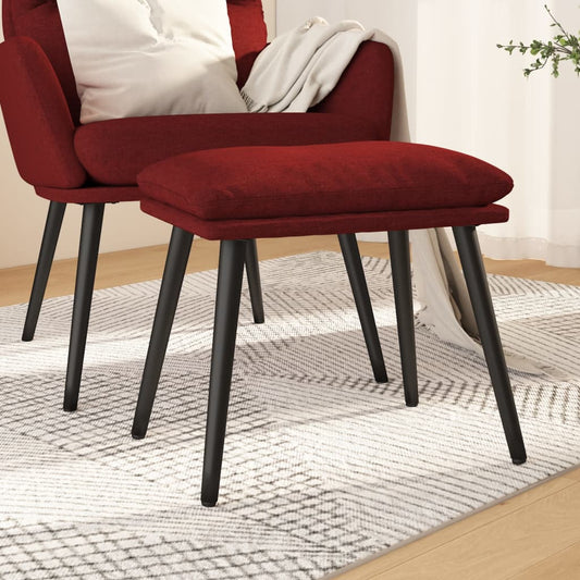 Fußhocker Weinrot 45x29,5x35 cm Stoff