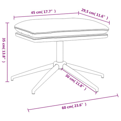 Fußhocker Creme 60x60x35 cm Mikrofasergewebe