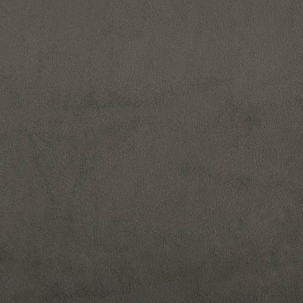 Fodskammel Mørkegrå 60x60x36 cm Fløjl