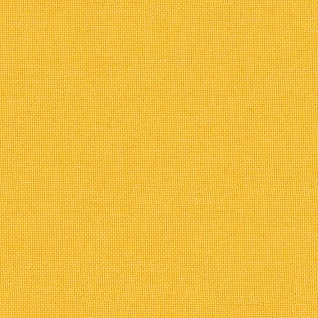 Fußhocker Senfgelb 60x60x36 cm Stoff und Kunstleder