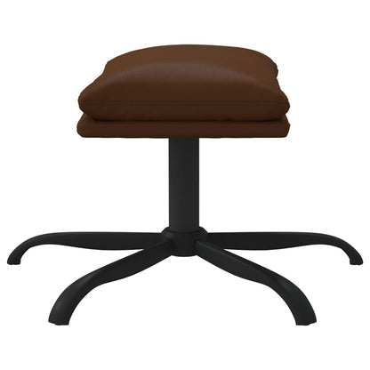 Fußhocker Braun 45x29,5x36 cm Kunstleder Glänzend