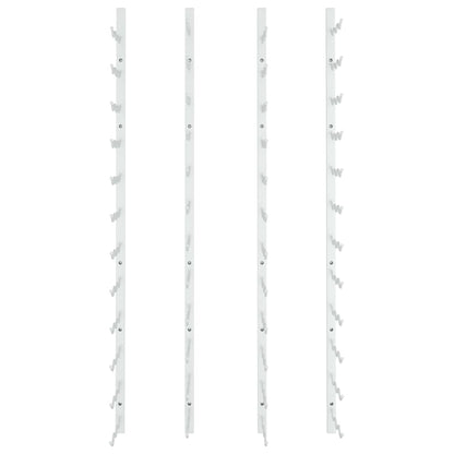 Wand-Weinregal für 36 Flaschen 2 Stk. Weiß Eisen