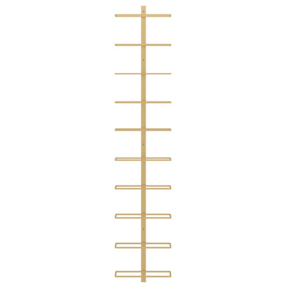 Wand-Weinregal für 10 Flaschen Golden Metall