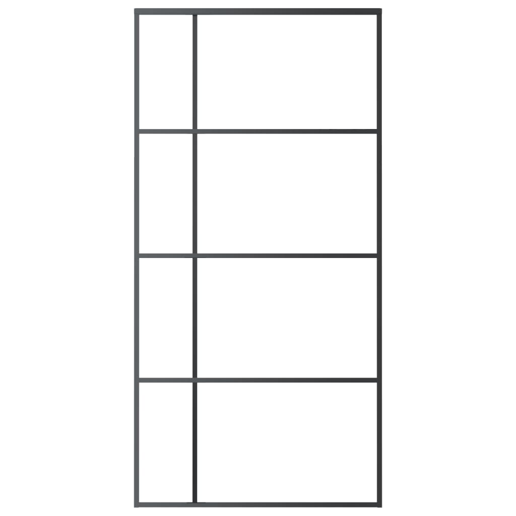 Schiebetür ESG Glas und Aluminium 102,5x205 cm Weiß
