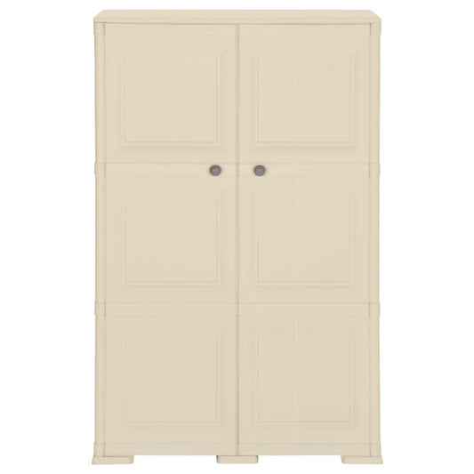 Kunststoffschrank 79x43x125 cm Holzdesign Angora-Weiß