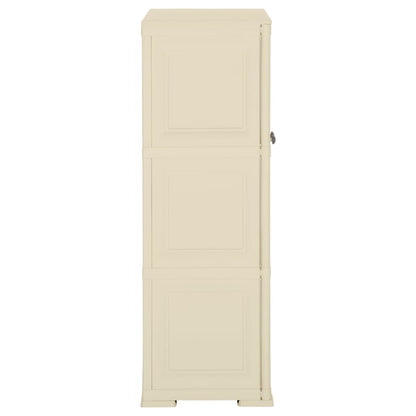 Kunststoffschrank 79x43x125 cm Holzdesign Angora-Weiß
