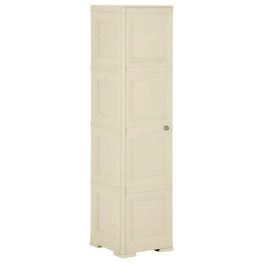 Kunststoffschrank 40x43x164 cm Holzdesign Angora-Weiß