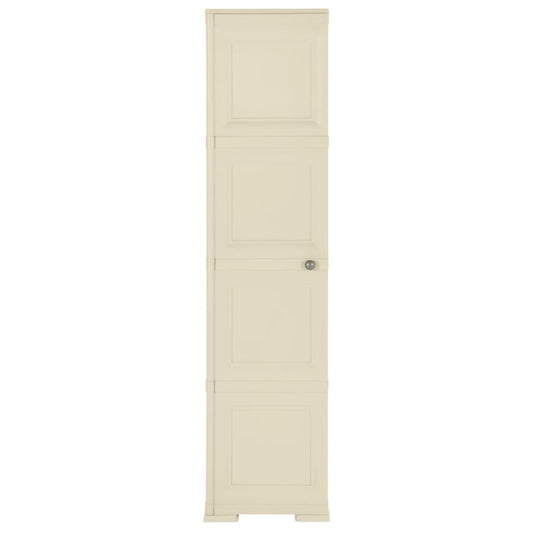 Kunststoffschrank 40x43x164 cm Holzdesign Angora-Weiß