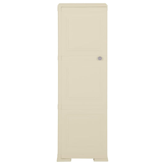 Kunststoffschrank 40x43x125 cm Holzdesign Angora-Weiß