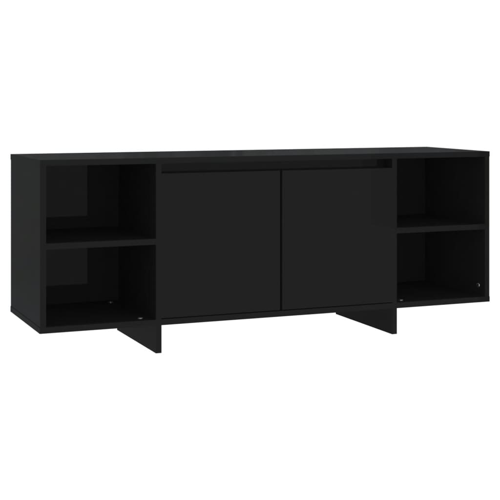 TV-skab Sort 130x35x50 cm Træ Materiale