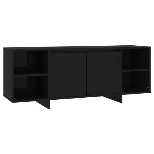 TV-skab Sort 130x35x50 cm Træ Materiale