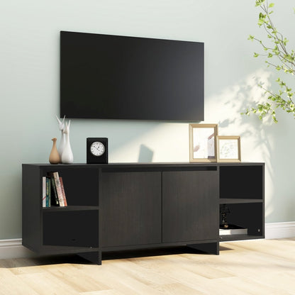TV-skab Sort 130x35x50 cm Træ Materiale