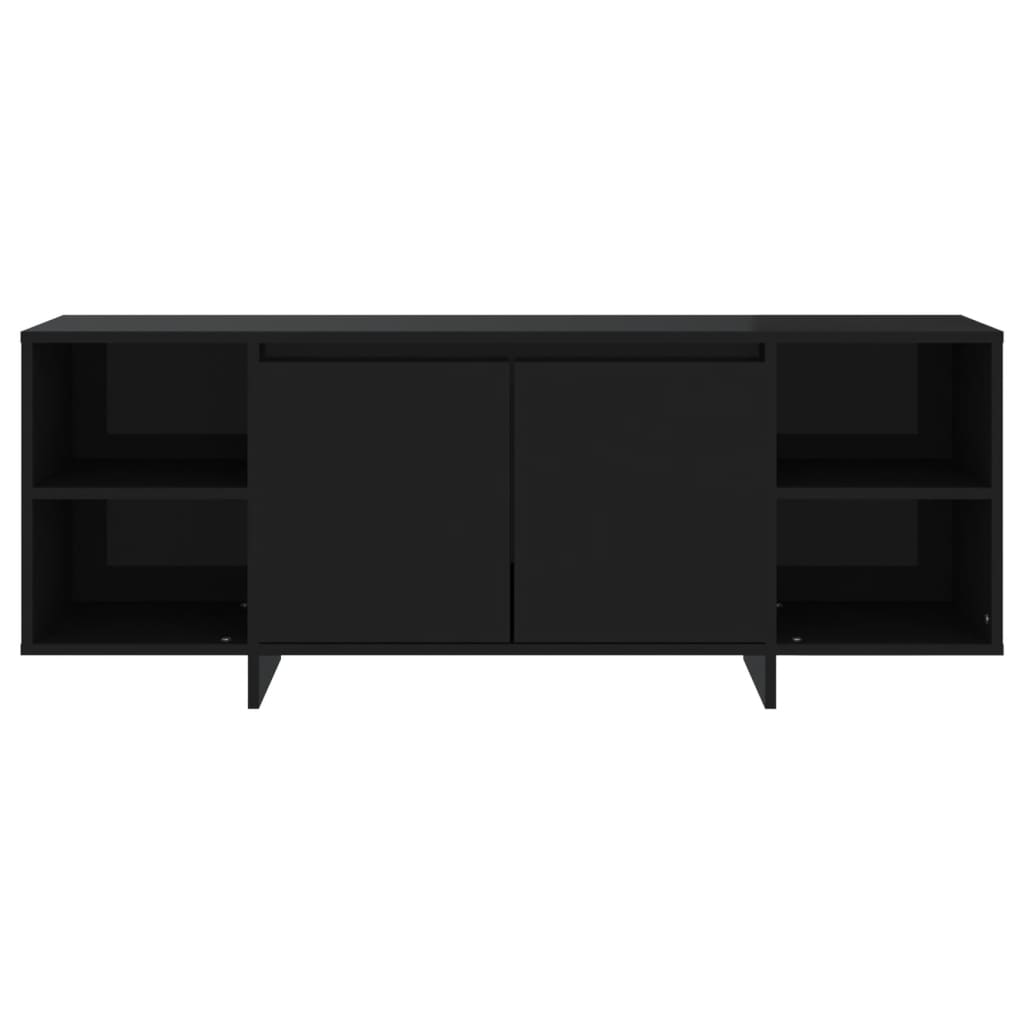 TV-skab Sort 130x35x50 cm Træ Materiale