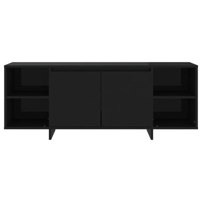 TV-skab Sort 130x35x50 cm Træ Materiale