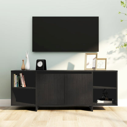 TV-skab Sort 130x35x50 cm Træ Materiale
