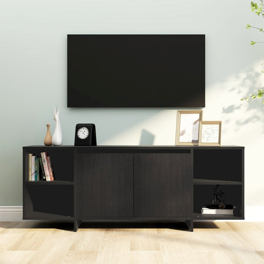 TV-skab Sort 130x35x50 cm Træ Materiale