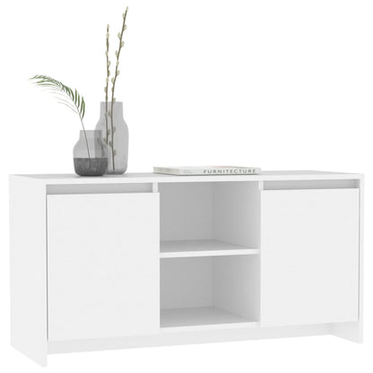 TV-skab Hvid 102x37,5x52,5 cm Træ Materiale