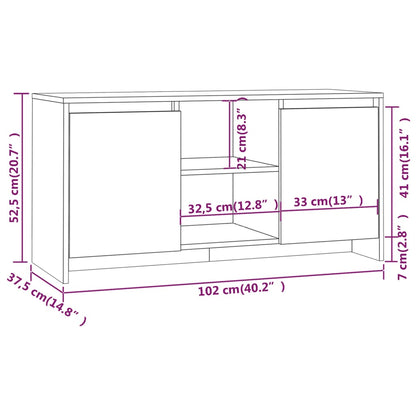TV-Schrank Sonoma-Eiche 102x37,5x52,5 cm Holzwerkstoff