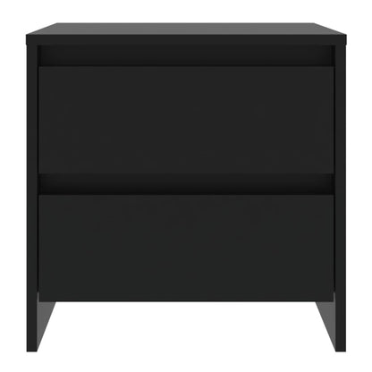 Sengeborde 2 stk Sort 45x34,5x44,5 cm træmateriale