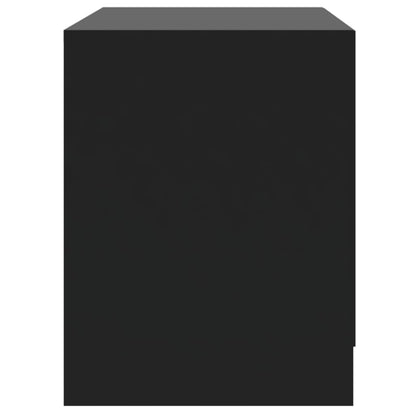 Sengeborde 2 stk Sort 45x34,5x44,5 cm træmateriale