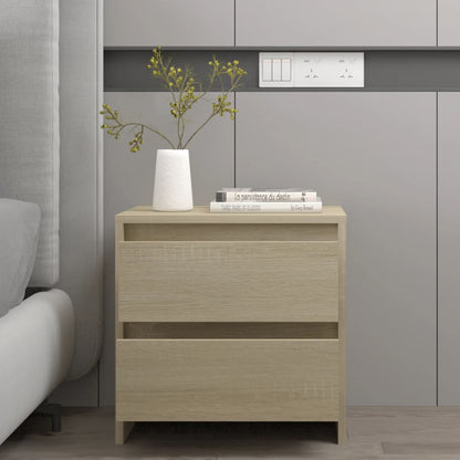 Nachttische 2 Stk. Sonoma-Eiche 45x34,5x44,5 cm Holzwerkstoff