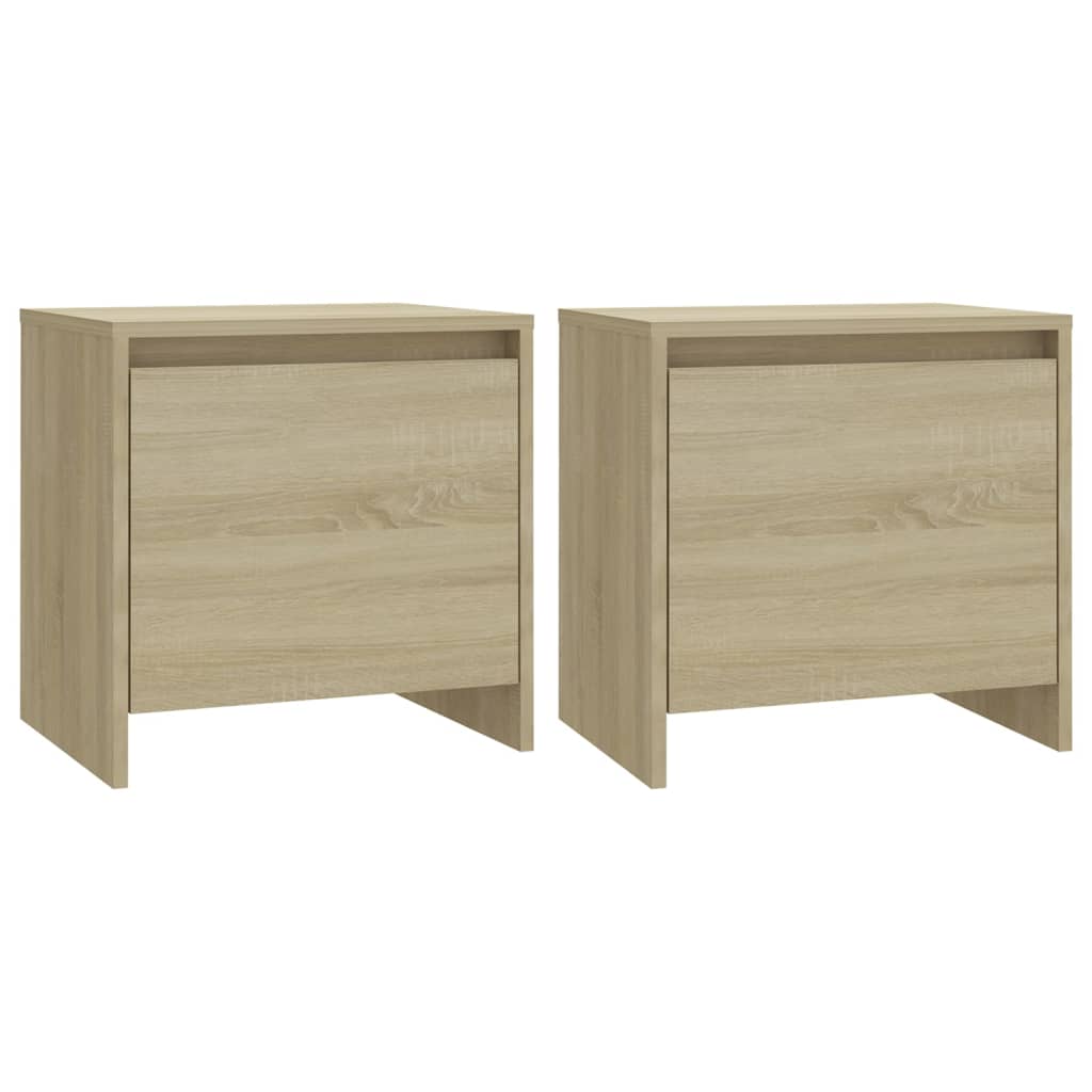Nachttische 2 Stk. Sonoma-Eiche 45x34x44,5 cm Holzwerkstoff
