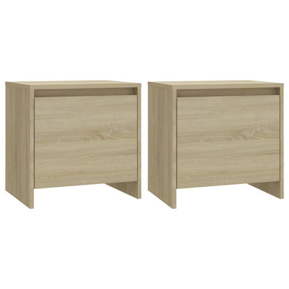 Nachttische 2 Stk. Sonoma-Eiche 45x34x44,5 cm Holzwerkstoff